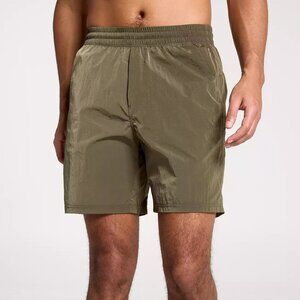 VRST Men's 7" All-In Unlined Short, Olive Green Shine, Medium, NWT
